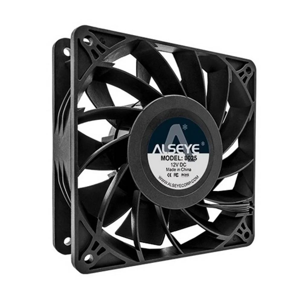 Вентилятор в корпус ALSEYE AS8025BTH-N1 FAN 80*80*25mm, Molex. ball, 12V*0.65A, 6000rpm, 86.9CFM, 12.8.mmH2O, 55.8dBA OEM {150}