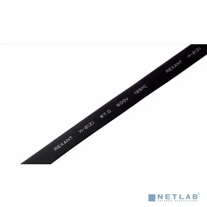 REXANT 20-7006 7.0 / 3.5 мм 1м термоусадка черная (уп. 50 м)