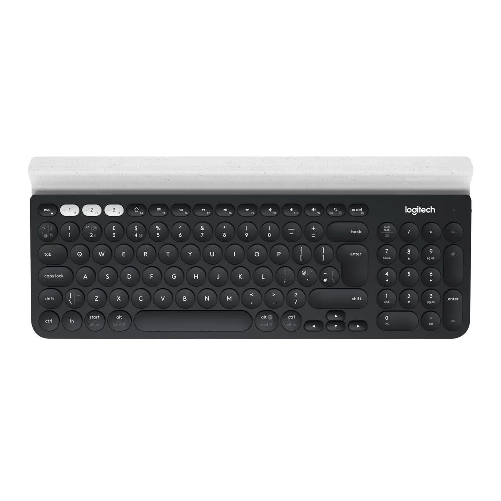Клавиатура Logitech K780 черно-серая, компактная, 97 клавиш, 3 подключения Bluetooth или 2.4 GHz |920-008043| USB-ресивер (Logitech Unifying®), 2 элемента ААА