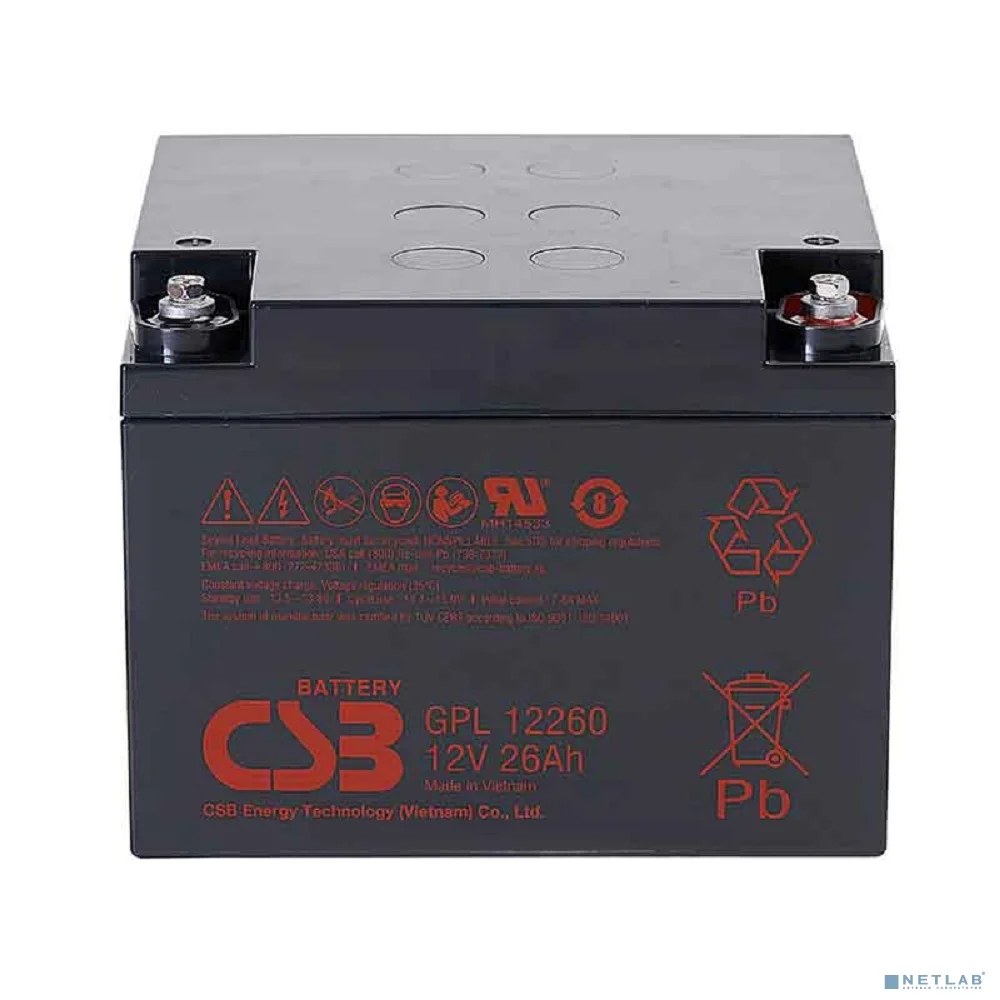 CSB Батарея GPL12260 (12V 26Ah)