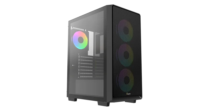 корпус Ocypus Gamma C60 BK ARGB, ATX, USB3.0*1+USB2.0*2, FRONT 3x120mm ARGB, REAR 1x120mm ARGB