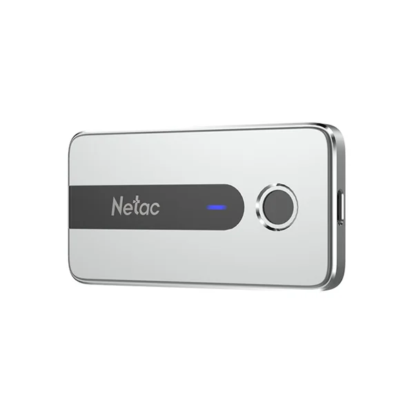 SSD накопитель Netac Z11 250GB USB 3.2 Gen 2 Type-C External SSD AES 256-bit Fingerprint Encryption, R/W up to 550MB/480MB/s,with USB-C to USB-A cable and USB-A to USB-C adapter 3Y wty