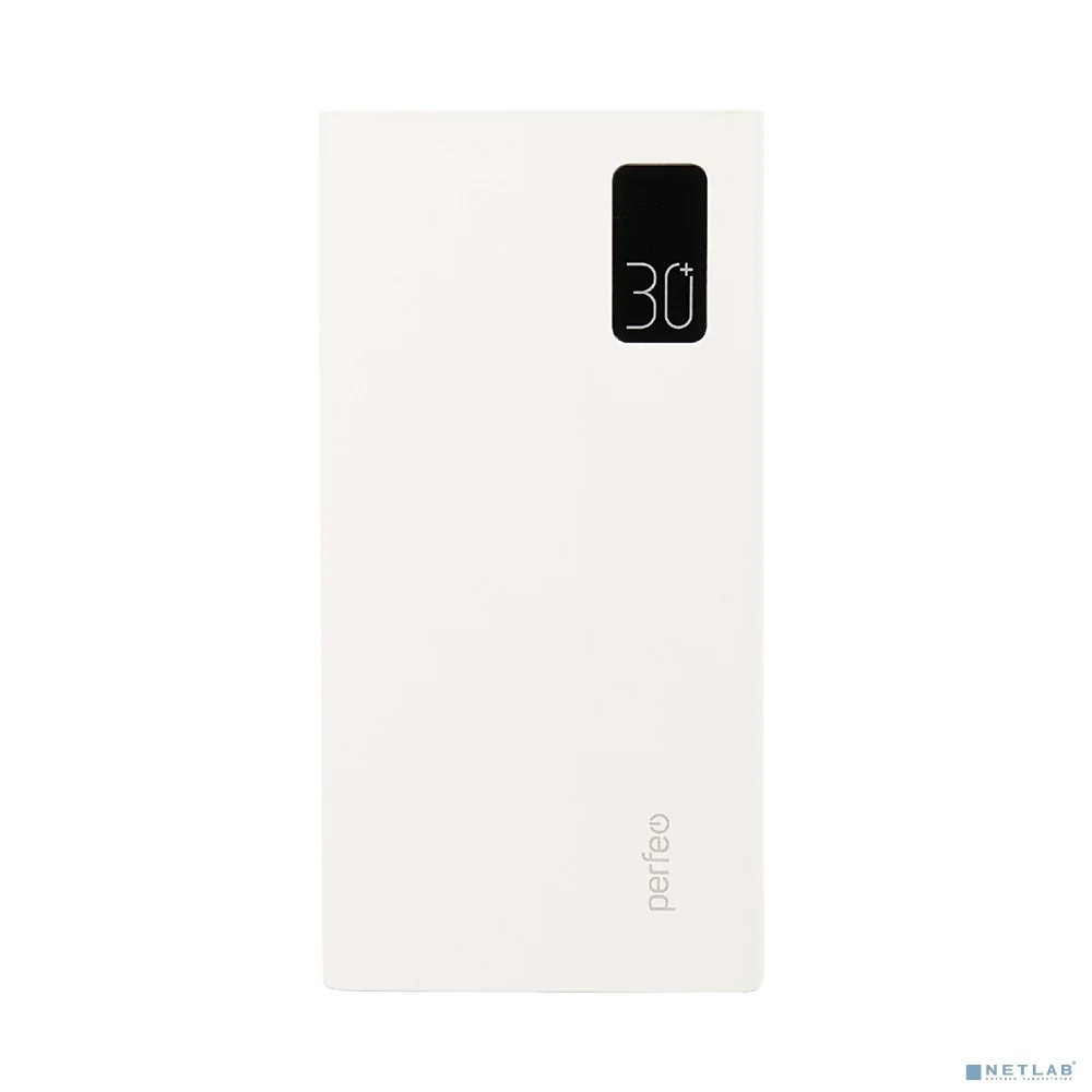 Perfeo Powerbank MOUNTAINS 30000 mAh/LED дисплей/PD + QC 3.0/Type-C/4 USB/Выход: 3A, max 22.5W/White (PF_D0162) 3