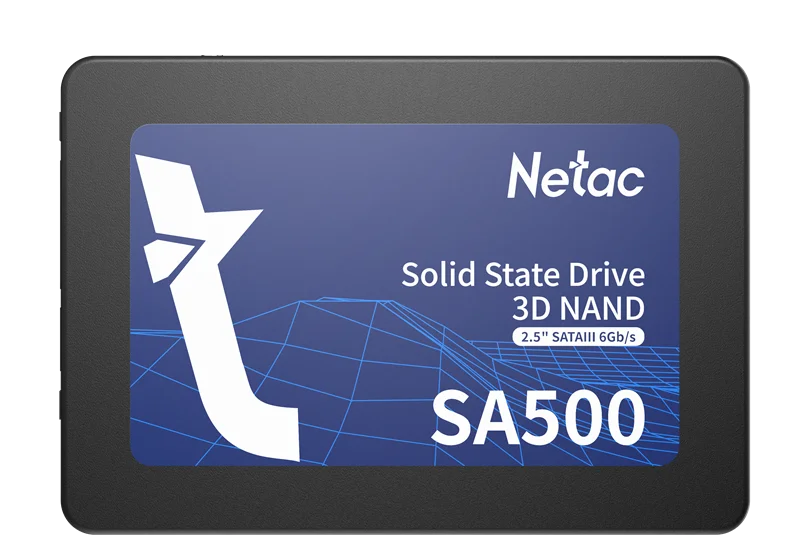 SSD накопитель Netac SSD SA500 1TB 2.5 SATAIII 3D NAND, R/W up to 530/475MB/s, TBW 480TB, 3y wty