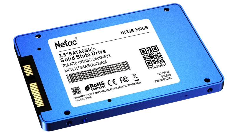 SSD накопитель Netac SSD N535S 240GB 2.5 SATAIII 3D NAND, 7mm, R/W up to 540/490MB/s, TBW 140TB, 5y wty 4
