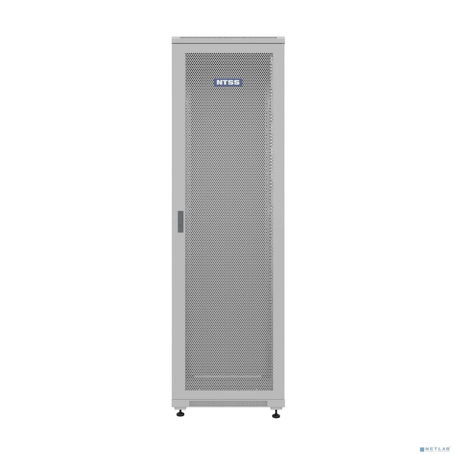 NTSS Шкаф напольный универсальный серверный NTSS R 47U 600х600мм, 4 профиля 19, двери перфорированная и сплошная металл, боковые стенки съемные, регулируемые опоры, разобранный, серый RAL 7035 NTSS-R4