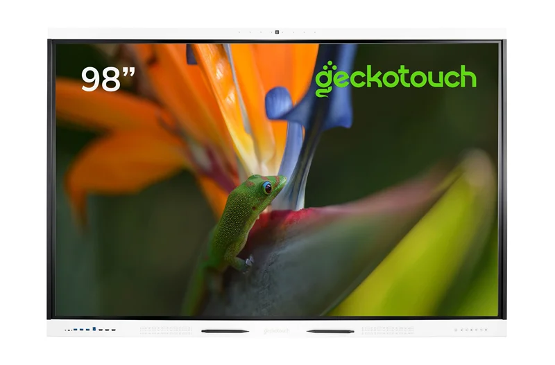 Интерактивный дисплей Интерактивный программно-аппаратный комплекс Geckotouch Interactive 98SL(4к, Android 14.0, IR, Cam, LAN, Wi-Fi, BT, USB Type A/B/C, HDMI(3), DP, VGA, RS232) в комплекте с настенным креплением