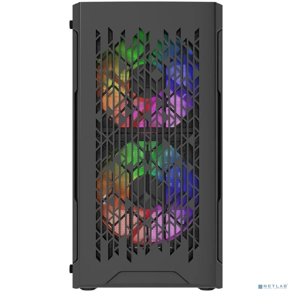 Powercase Mistral Micro D3B ARGB V2, Tempered Glass, 2x 140mm ARGB PWM+1x 120mm ARGB PWM, чёрный, mATX (CMMDB-A3-V2)