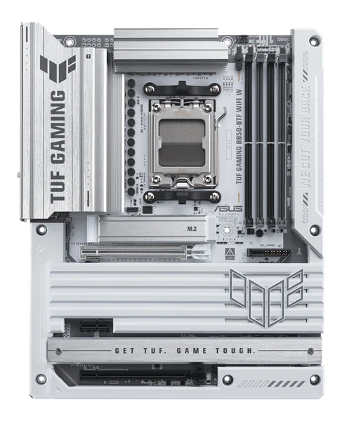 Материнская плата ASUS TUF GAMING B850-BTF WIFI W, AM5, B850, 4*DDR5, 4*SATA, 3*M.2, 7*USB 3.2, 2*USB 2.0, Type-C, 3*PCIx16, 1*PCIx1, DP+HDMI, ATX; 90MB1KW0-M0EAY0