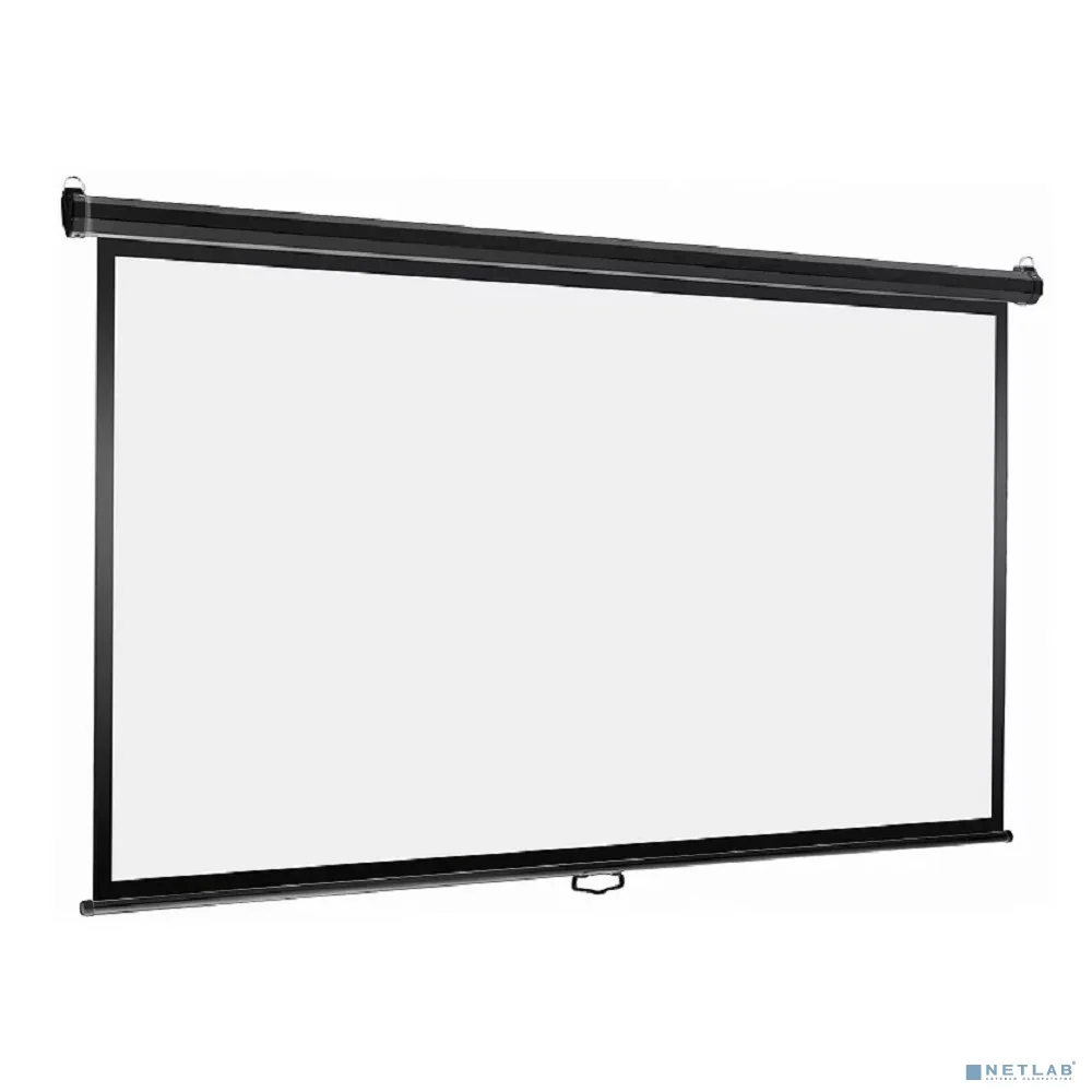 LUMIEN Eco Picture LEP-100130 157х227см (рабочая область 124х221 см) (100") Matte White верх.кайма 30 см, восьмигранный корпус, возможность потолочн./настенного крепления, 16:9, корпус черного цвета