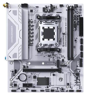 MAXSUN MS-Challenger B650M WIFI ICE V2 (Socket AM5, mATX, 2*DDR5(64Gb), DP/HDMI, 3*SATA3, 1*M.2, 1*PCIEx16/1*PCIEx1, 2*USB 2.0, 4*USB 3.2, LAN 1*1G, Bluetooth, Wi-Fi 802.11ac, RTL)