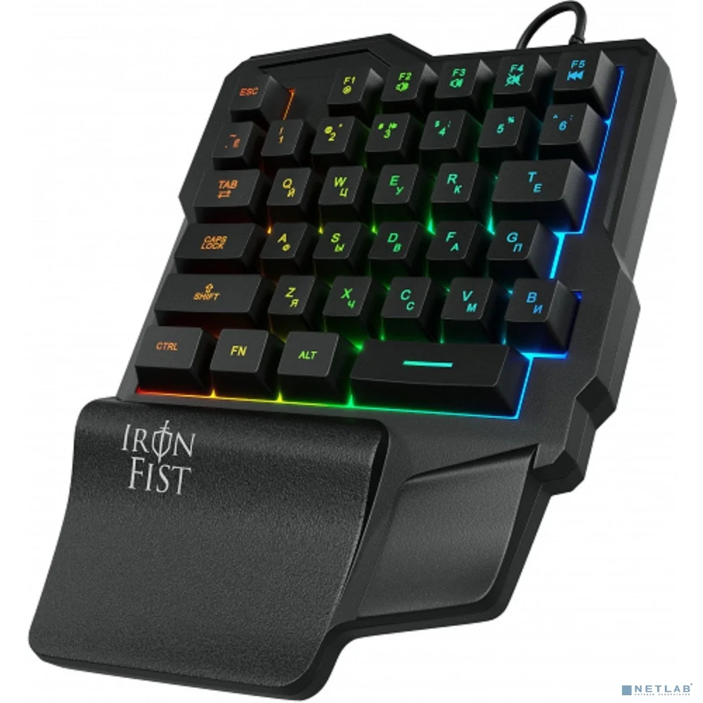 Игровой блок Oklick 701G IRON FIST черный USB for gamer LED {1196590}