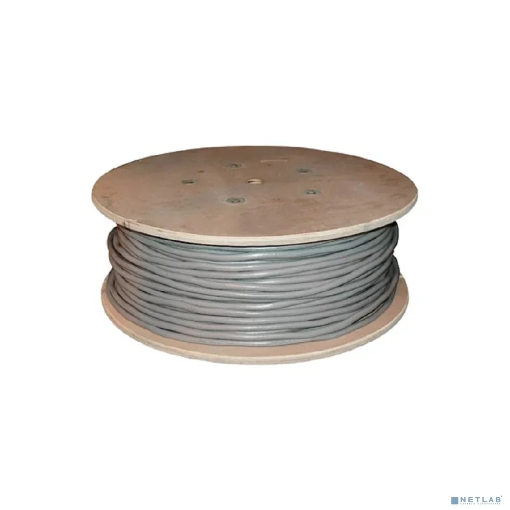 Rexant (01-1202-R) Кабель витая пара F/UTP, CAT 5е, PVC, 10PR, 24AWG, INDOOR, SOLID, серый, 305м, РФ