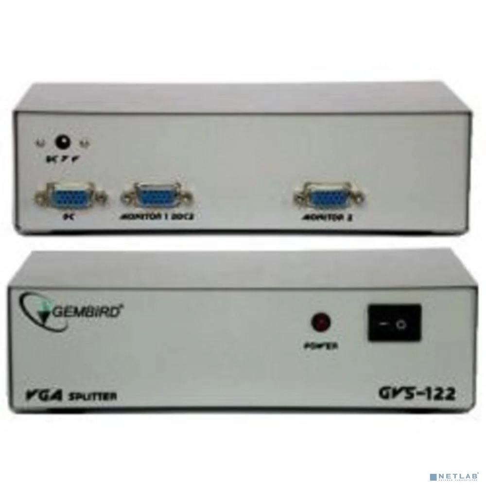 Gembird GVS122 Разветвитель сигнала VGA на 2 монитора (Gembird)