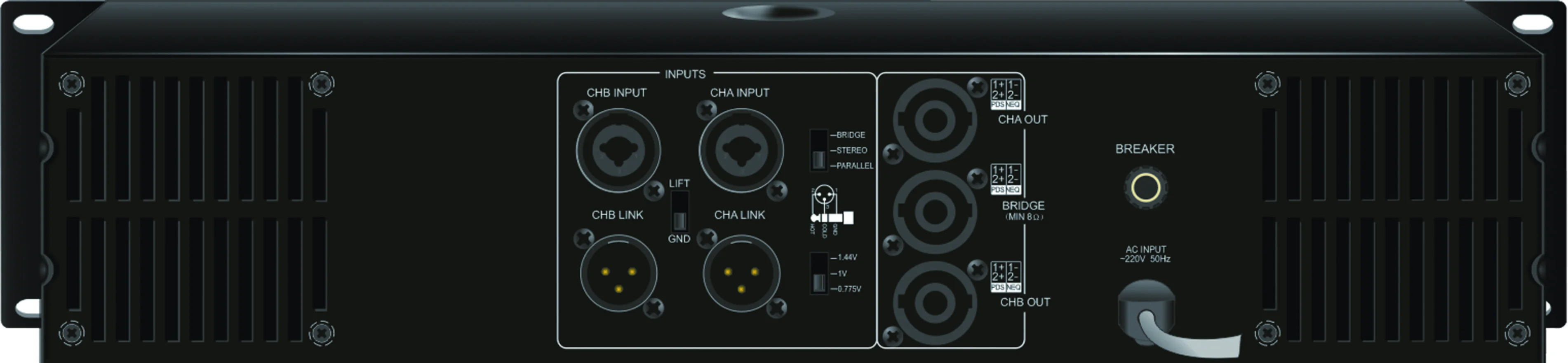 ITC TS-700PI 2-канальный усилитель, 2х700W / 8 Ом 3
