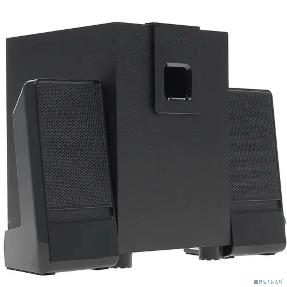 MICROLAB M-100 черный {10 Вт RMS, Распределение мощности 2,5 Вт x2+5 Вт, Частотная характеристика 35-18 кГц, Соотношение сигнал/шум 75 дБ}