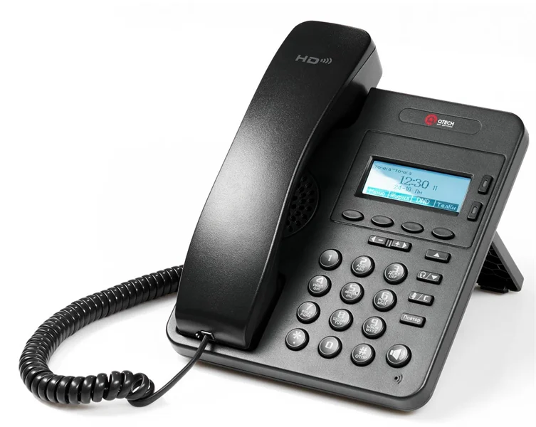 МПТ VoIP телефон QTECH 2 линии SIP,  графический LCD экран 128*64 с подсветкой, 2 порта Ethernet RJ-45 LAN/PC, разъем для гарнитуры RJ-9, поддержка PoE 2
