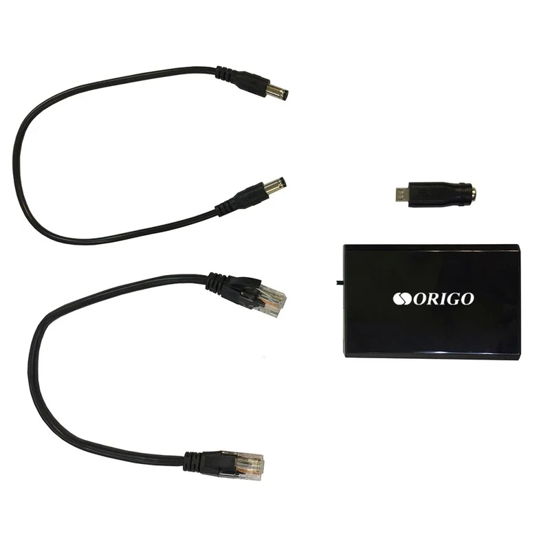 PoE-сплиттер ORIGO PoE-сплиттер 802.3af/at, 1x1000Base-T PoE In, 1x1000Base-T, выход: 5/9/12В DC 4