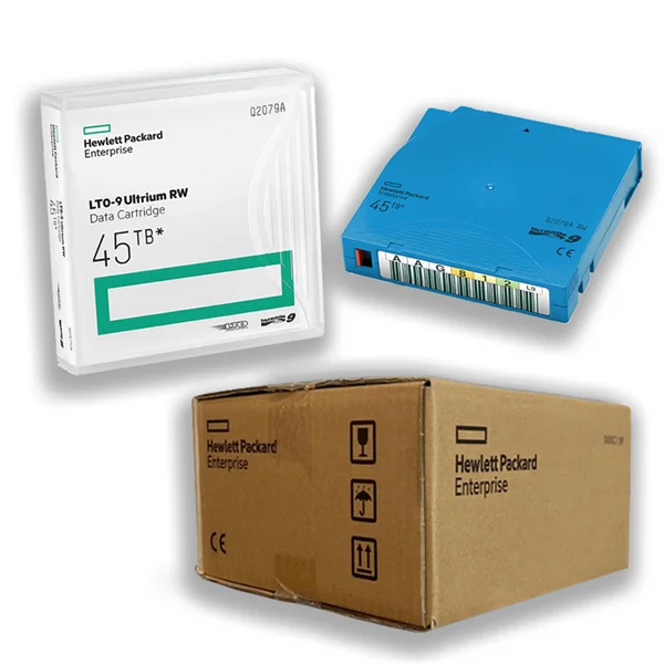 Ленточные картриджи HPE LTO-9 Ultrium 45TB RW Non Custom Labeled 20 Data Cartridges with Cases (20 x Q2079A with label)