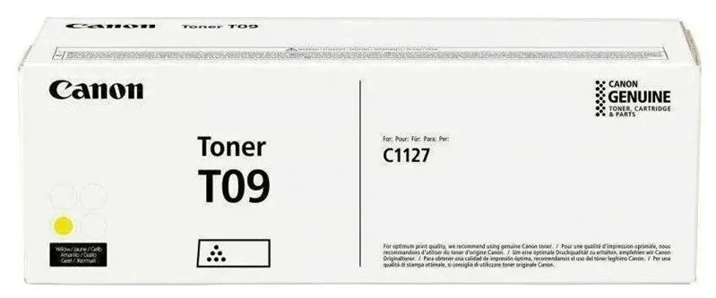 Тонер-картридж Canon T09 Y жёлтый для i-SENSYS X C1127iF/C1127i/C1127P (5 900 стр.)