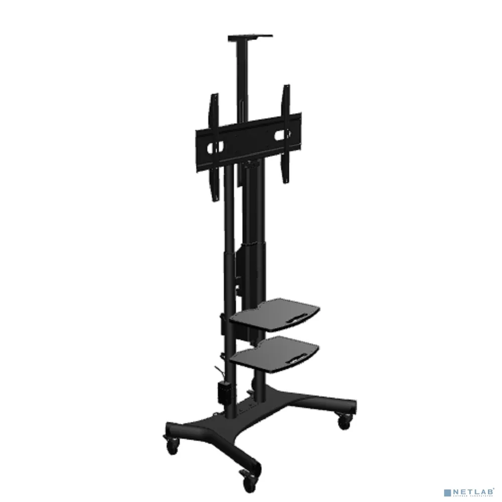 ONKRON TS1881 eLift чёрный 2 полки для AV в комплкте Для телевизоров диагональю 50-86" Макс. нагрузка: 90,9 кг VESA: 200x200, 200x300, 200x400, 300x100, 300x200, 300x300, 300x400, 400x200, 400x300