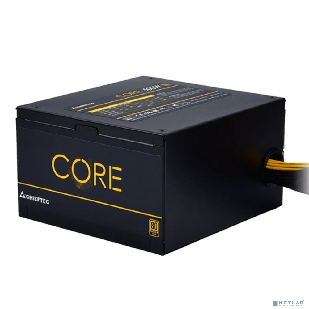 Блок питания Chieftec Core BBS-500S (ATX 2.3, 500W, 80 PLUS GOLD, Active PFC, 120mm fan) Retail