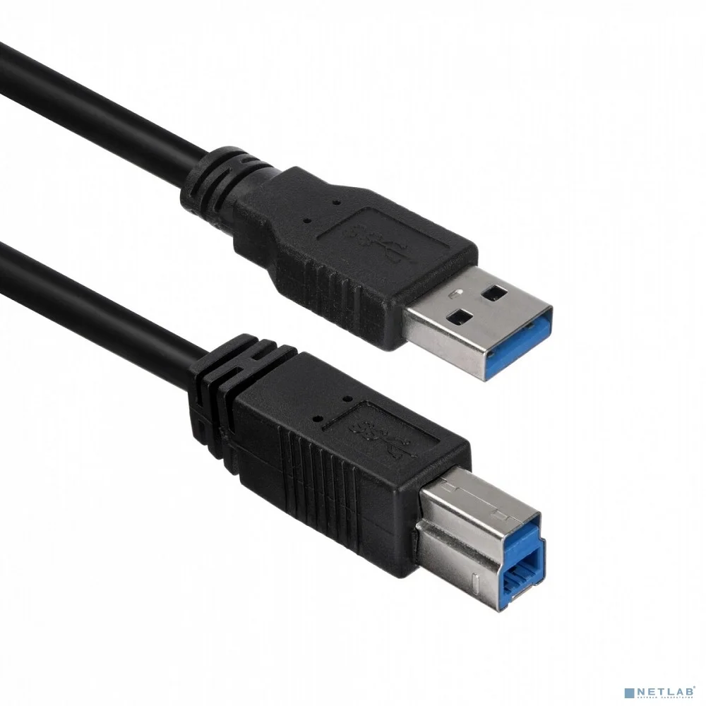 Кабель ACD-U3ABM-20L |ACD-U3ABM-20L| USB 3.0, A male - B male, ТТХ: |ACD-U3ABM-20L| (7/0.12BC+HDPE)*1P+|(7/0.12BC+HDPE)*2C+7/0.12BC+AL|*2P +7/0.16BC*2C+AL+7/0.12BC+B(80/0.12AL)PVC5.5, Черный, 2м (742088)