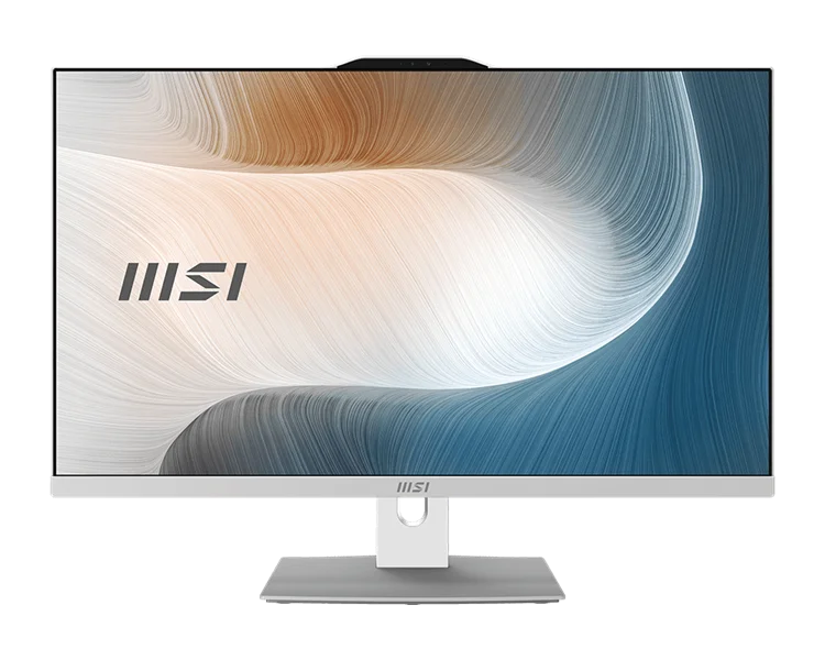 Моноблок MSI Modern AM272P 1M AiO 27" FHD (1920x1080)IPS AG Non-touch, Core i3-100U (1.2GHz), 8GB DDR5(1x8GB),512GB SSD M.2,Intel UHD,WiFi,BT,camera,WirelessKB&mouse Eng/Rus,NoOS,1y w-ty,White