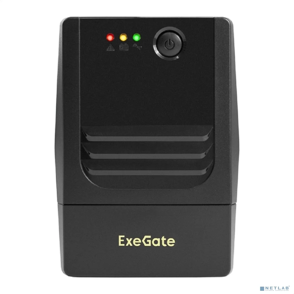 Exegate EX299490RUS ИБП ExeGate Power NB-1000.LED.AVR.4C13 (1000VA/650W, LED, AVR, 4*C13, батарея 12V 9Ah, Black)