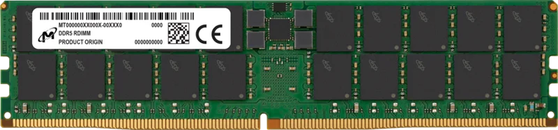 Оперативная память Micron DDR5 RDIMM 128GB 2Rx4 5600 MHz ECC Registered MTC40F2047S1RC56BB1, 1 year, OEM