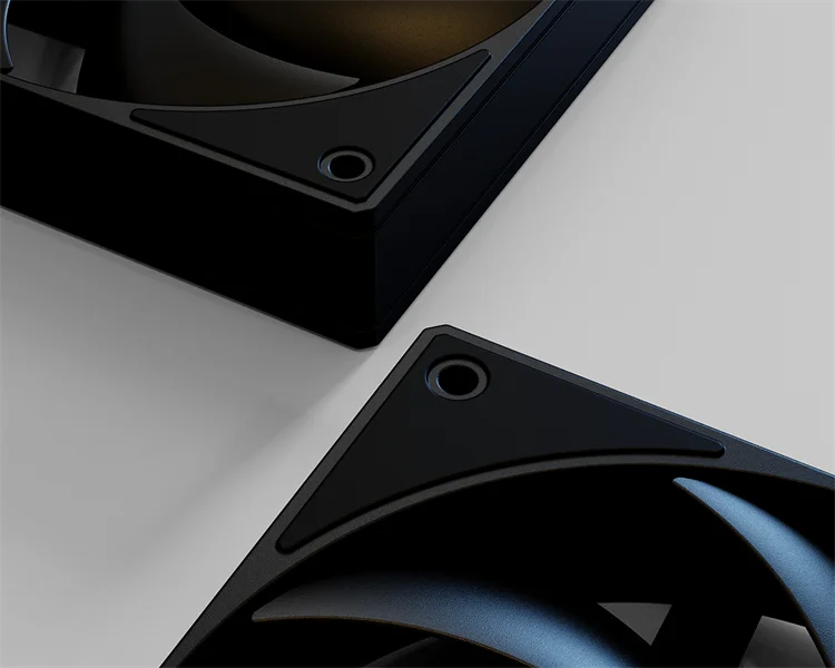 Вентилятор для корпуса ID-COOLING AF-125-K 120x120x25мм (60шт./кор, PWM, резиновые углы, черный, 500-2000об/мин)  BOX 5