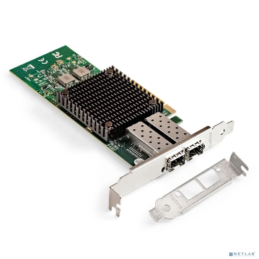 Exegate EX299017RUS Сетевой адаптер ExeGate EXE-MCX3-2SFP+ (PCI-E x8 v.3, порты 2x SFP+, Dual 10Gb/s, Server NIC Chipset Mellanox ConnectX-3)