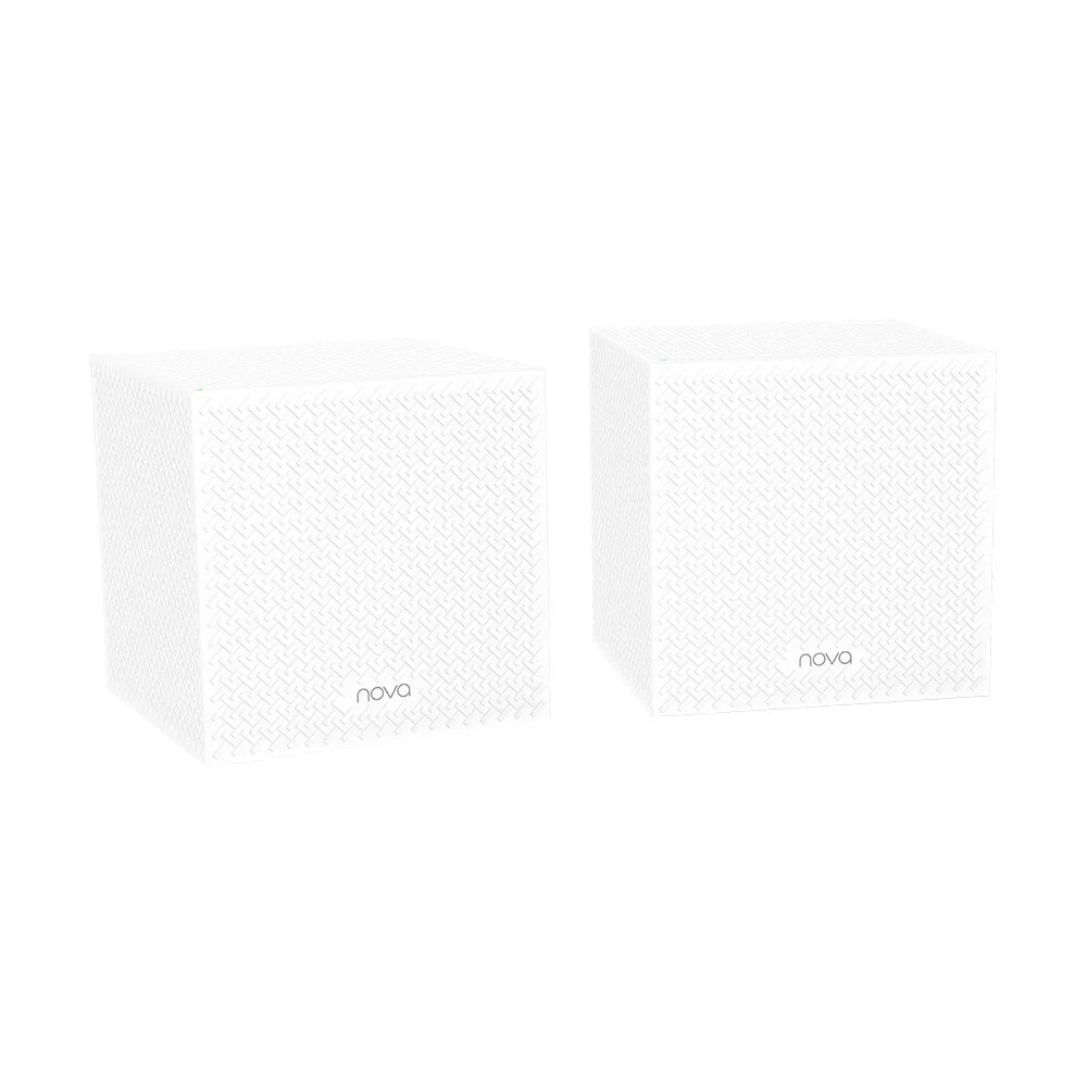 Маршрутизатор Tenda MW12 (2-pack) Трехдиапазонная гигабитная Wi-Fi Mesh система АС2100 до 300 Мбит/с на 2,4 ГГц + до 867 Мбит/с на 5 ГГц, LAN 2x1Гбит/с, WAN 1x1 Гбит/с, 4 встроенные антенны