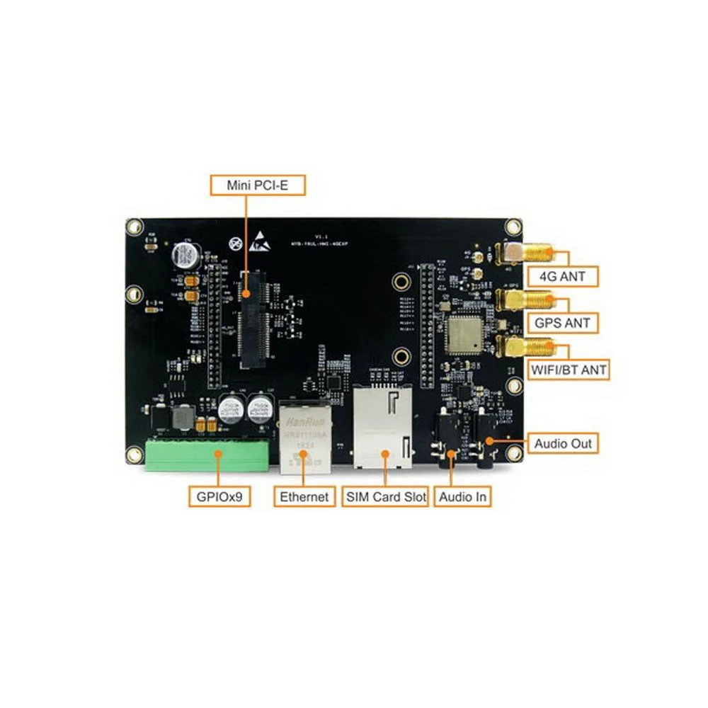 Плата разработки Myir MYB-Y6ULX-HMI-4GEXP Expansion Board for MYD-Y6ULX-HMI 2