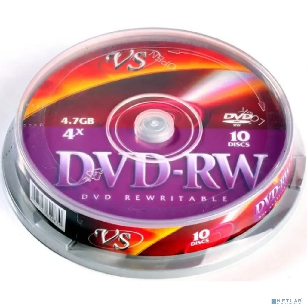 Диски VS DVD-RW 4,7 GB 4x CB/10 (620830)