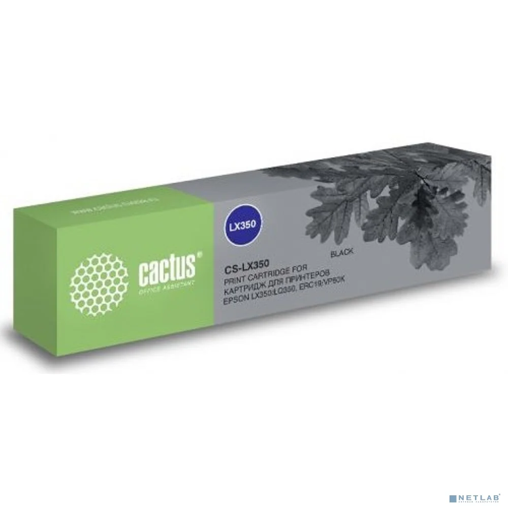Повреждение упаковки Картридж матричный Cactus CS-LX350 черный для Epson LX350/LQ350/ERC19/VP80K
