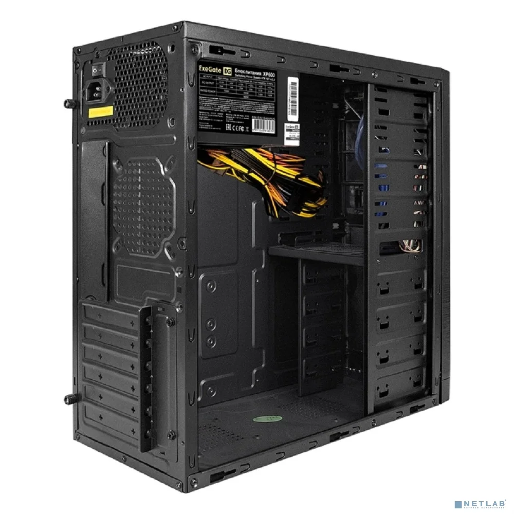 Exegate EX272730RUS Корпус MiditowerXP-330U Black, ATX, <XP600, Black,120mm>, 2*USB+2*USB3.0, Audio