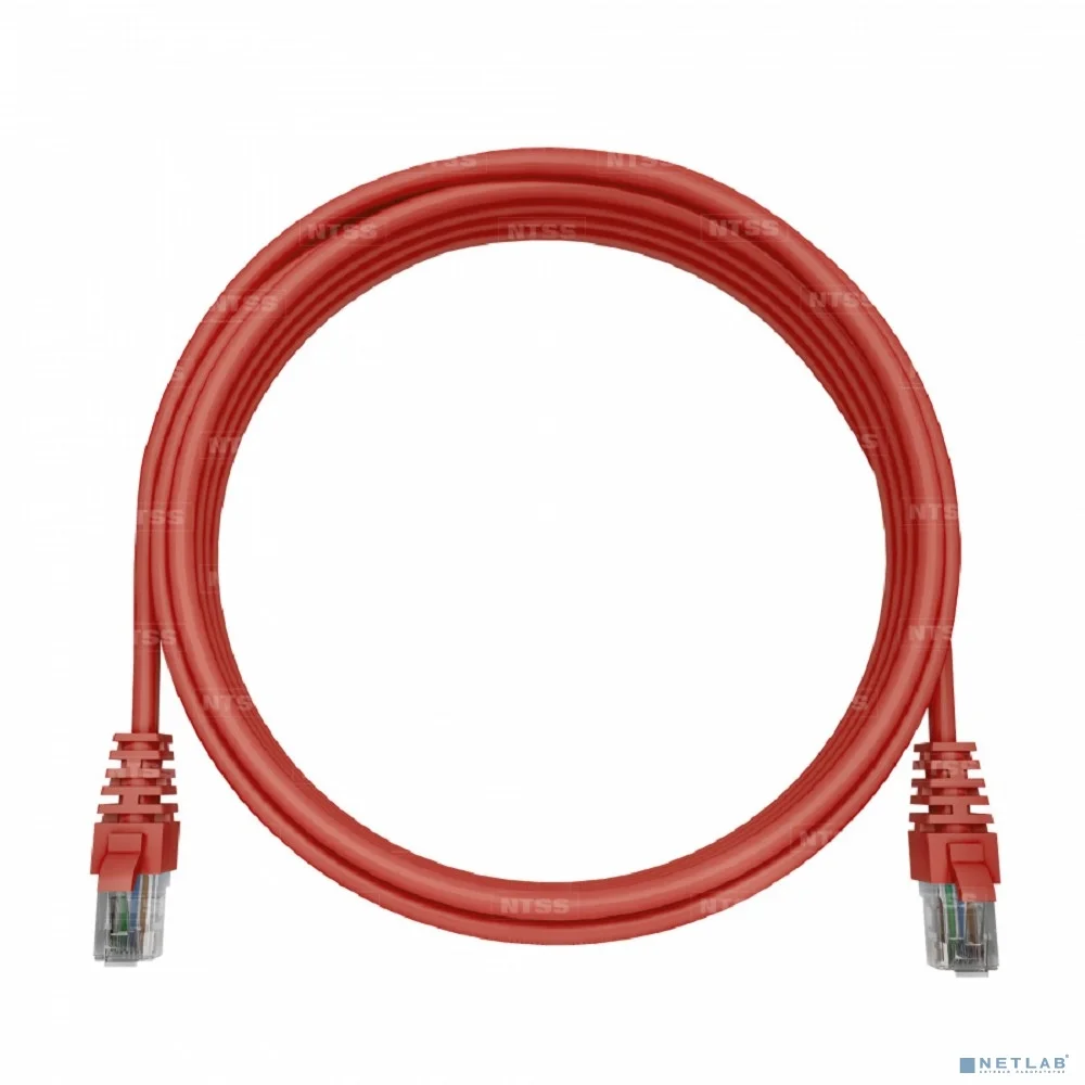 NTSS Патч-корд NTSS PREMIUM 2xRJ45/8P8C, T568B UTP CAT5e LSZH 5 метров, красный NTSS-PC-PM-UTP-RJ45-5e-5.0-LSZH-RD