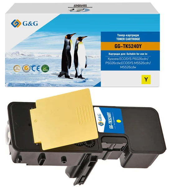 Тонер-картридж G&G GG-TK5240Y желтый (3000стр.) для Kyocera ECOSYS P5026cdn/P5026cdw;ECOSYS M5526cdn/M5526cdw