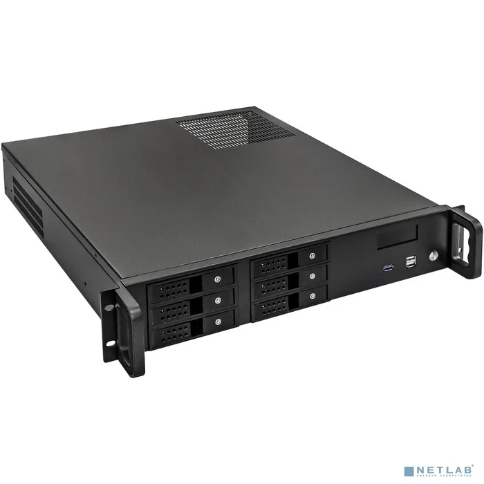 Exegate EX293332RUS Серверный корпус ExeGate Pro 2U480-HS06 <RM 19", высота 2U, глубина 480, БП 900ADS, 6xHotSwap, USB>