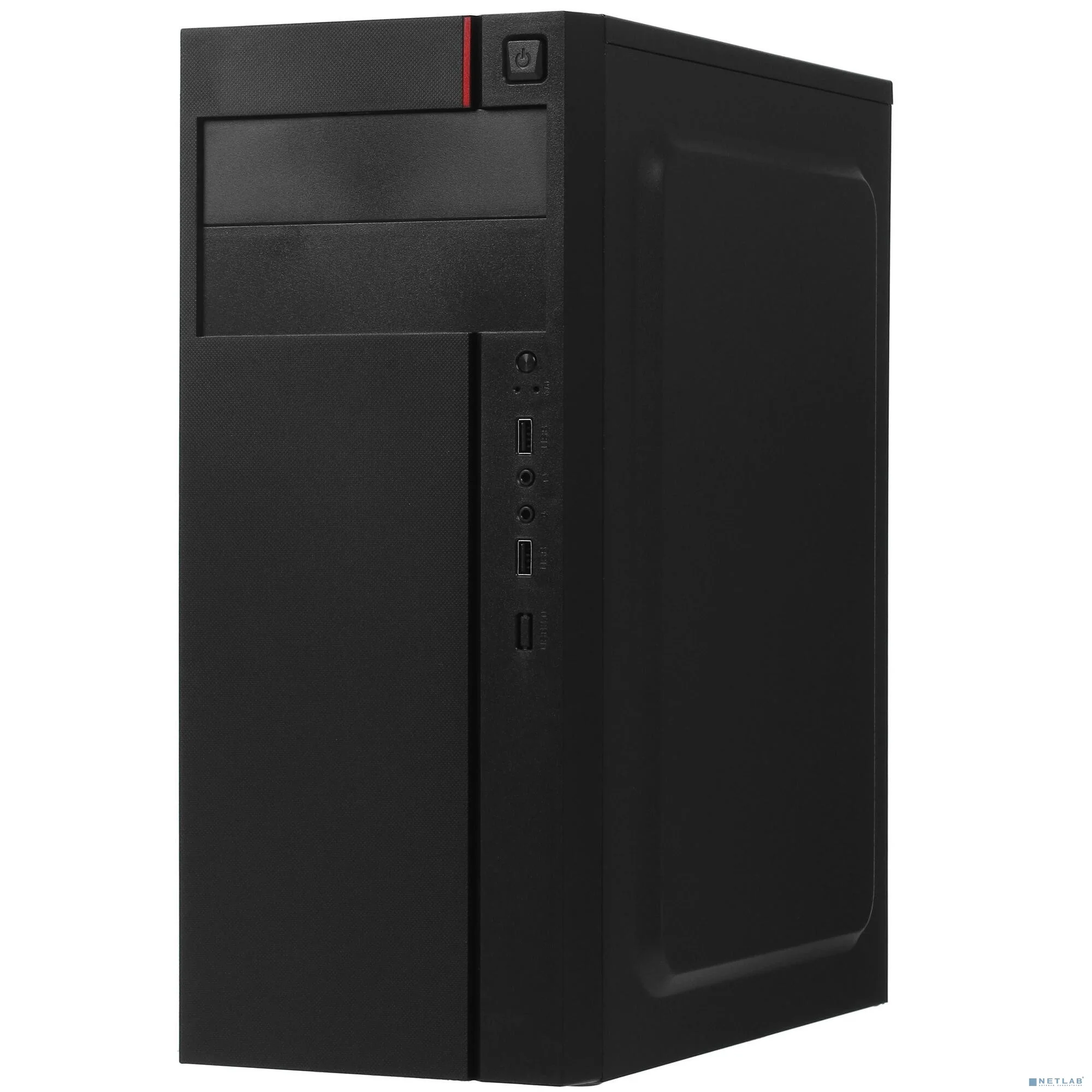 Exegate EX290172RUS Корпус Miditower ExeGate AA-440 (ATX, без БП, 2*USB, аудио, черный)