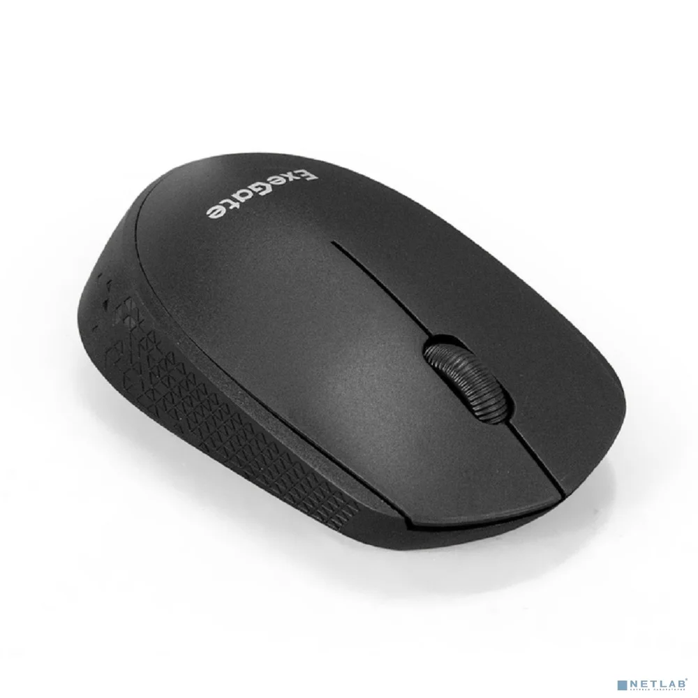 Exegate EX295309RUS Беспроводная мышь ExeGate Professional Standard SR-9038 (радиоканал 2,4 ГГц, USB, оптическая, 1200dpi, 3 кнопки и колесо прокрутки, черная, Color Box)