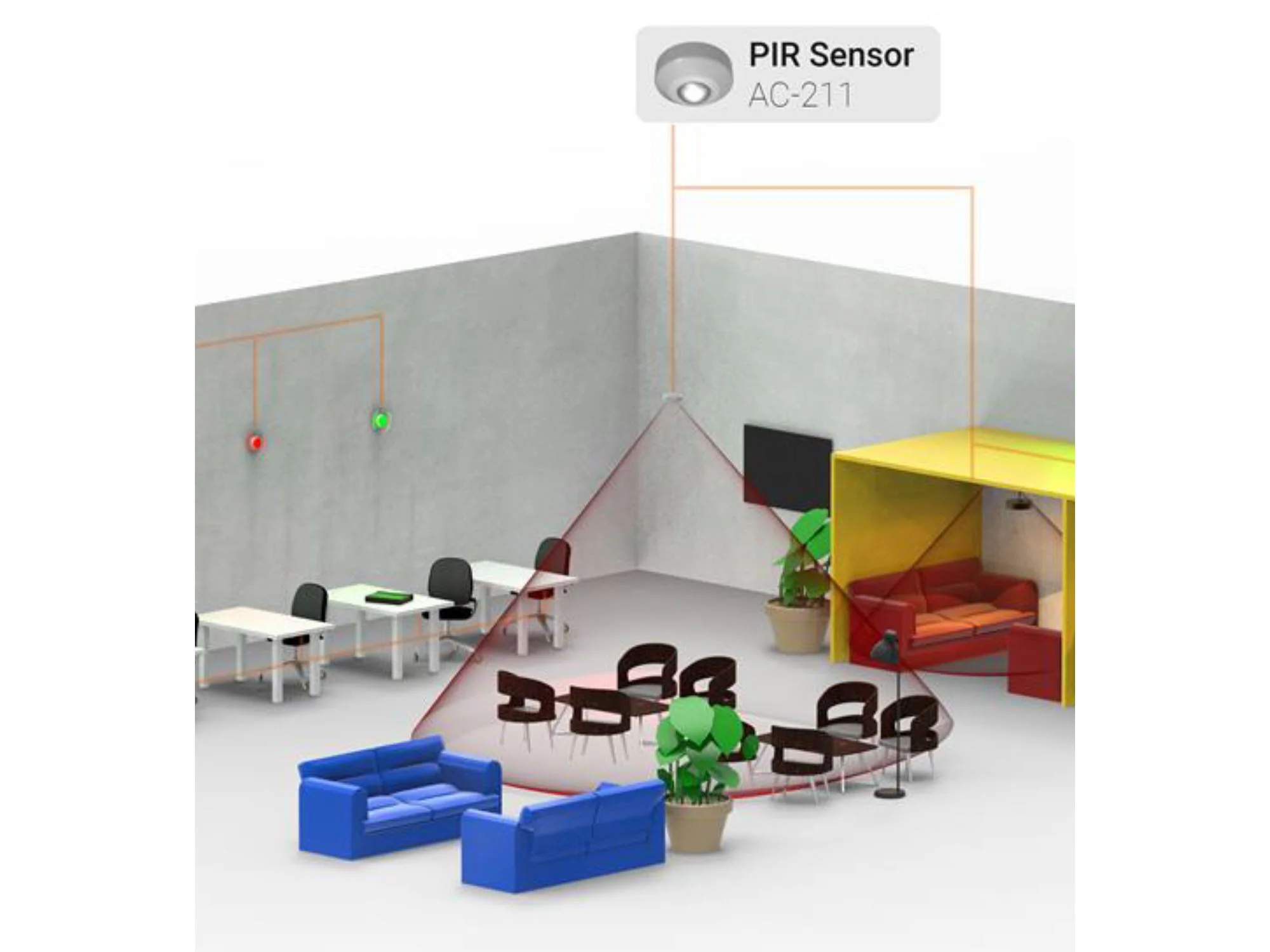 Qbic AC-211, Датчик занятости помещения 5
