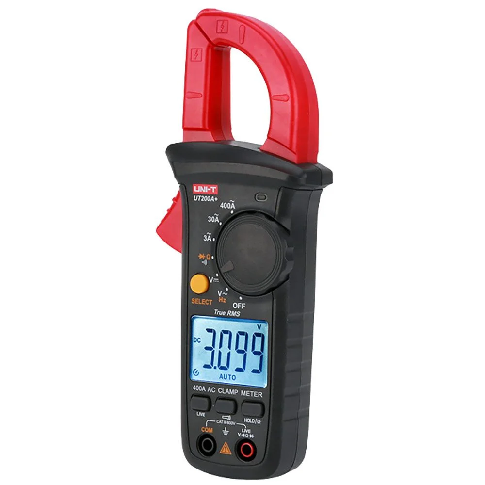 Токоизмерительные клещи UT200A+ переменный ток (400А); Напряжение постоянного/переменного тока (600 В), сопротивление (3 МОм) 2