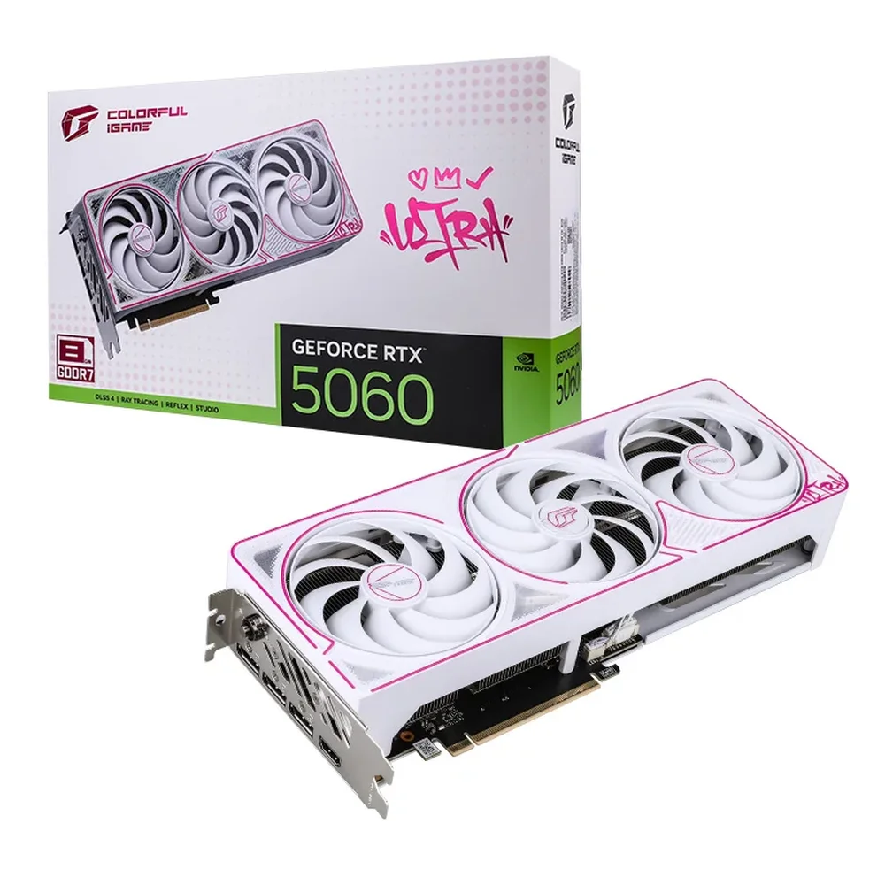 Видеокарта Colorful RTX5060 ULTRA W OC 8GB-V 8GB GDDR7 128bit 3xDP HDMI 3FAN RTL