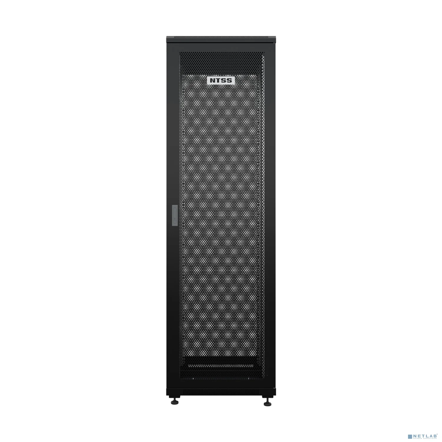 NTSS Шкаф напольный универсальный серверный NTSS R 47U 600х600мм, 4 профиля 19, двери перфорированная и перфорированная, боковые стенки съемные, регулируемые опоры, разобранный, черный RAL 9005 NTSS-R