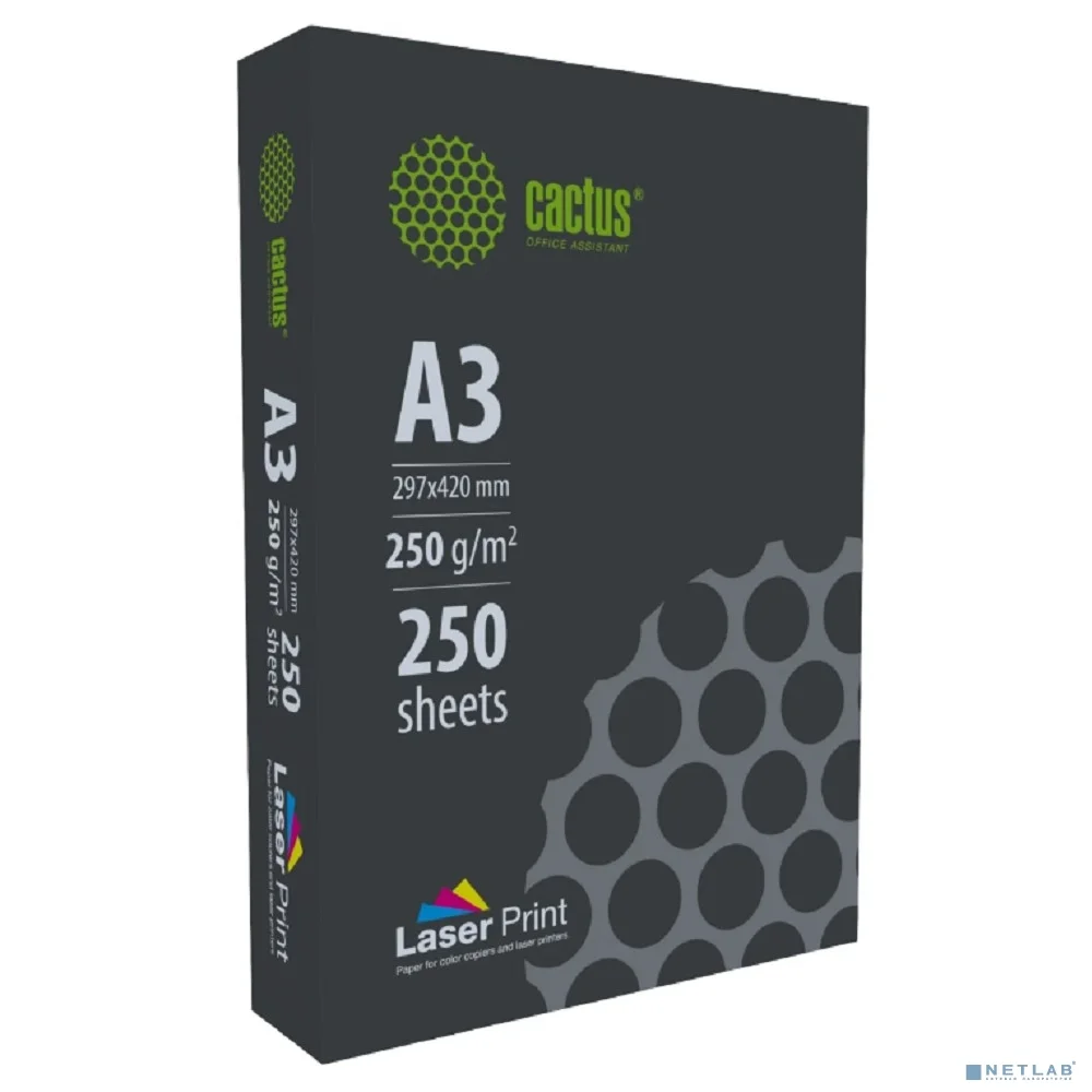 Бумага Cactus CS-LPA3250250 A3/250г/м2/250л./белый для лазерной печати