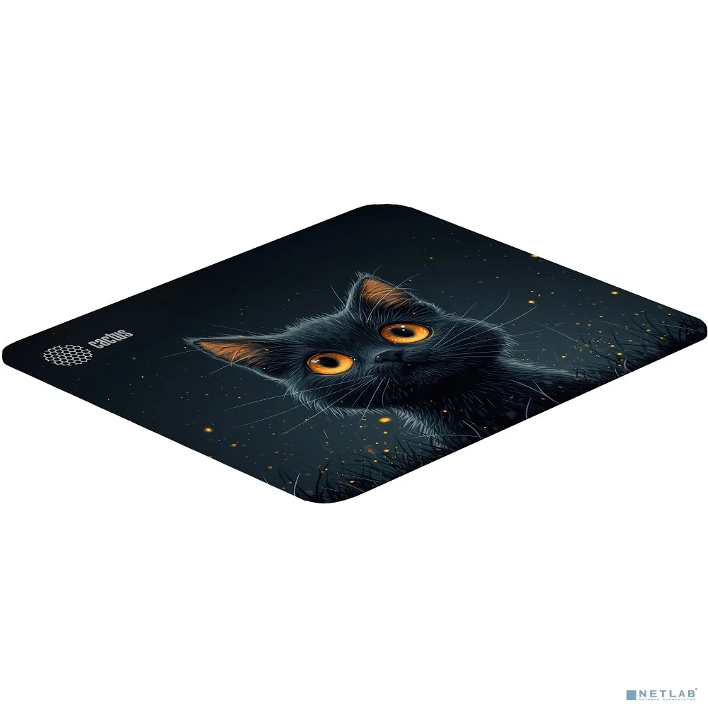 Коврик для мыши Cactus Black Cat 250x200x3мм (CS-MPC-D09S)