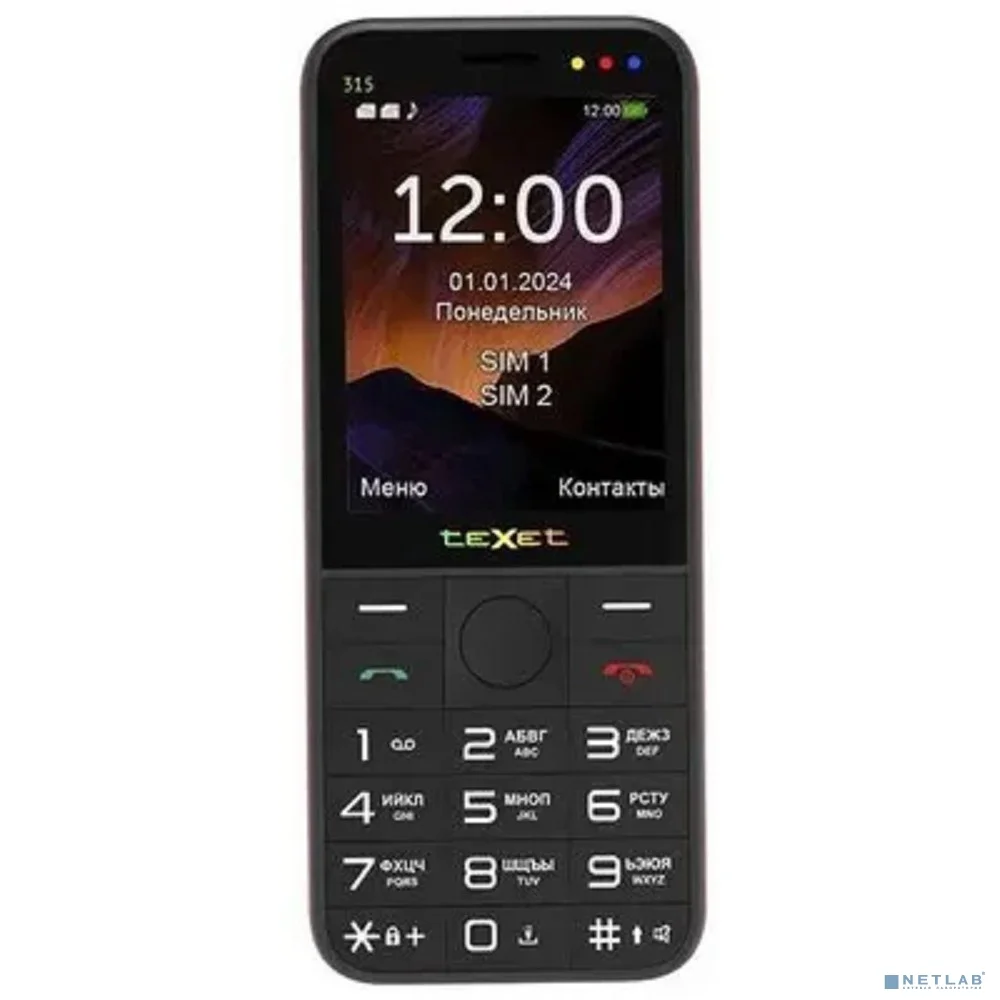 Повреждение упаковки TEXET TM-315 цвет черный-красный