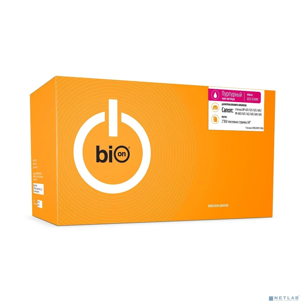 Bion BCR-054HM Картридж для Canon{ i-Sensys LBP-620/621/623/640/MF-640/641/642/643/644/645} (2300 стр.), Пурпурный, с чипом